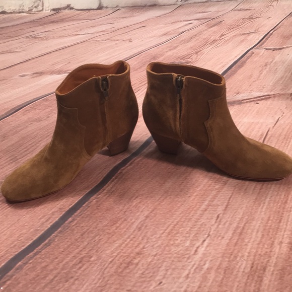 Isabel Marant Dicker Suede Ankle Boots in Tan - Picture 3 of 11